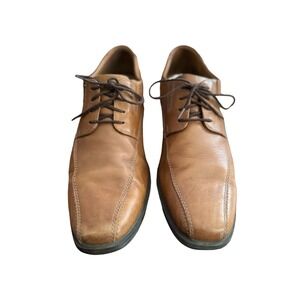 Clarks Tilden Walk Oxford Dress Shoes Lace Up Tan Leather Men's 11.5 M USED